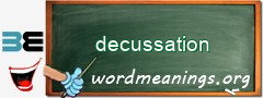 WordMeaning blackboard for decussation